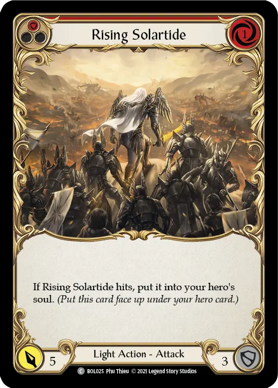 Rising Solartide card image, pitch 1