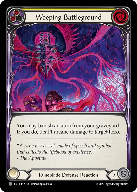 Weeping Battleground card image, pitch 2