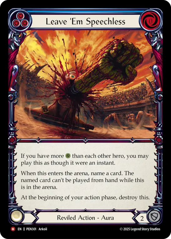 Leave 'Em Speechless card image, pitch 3