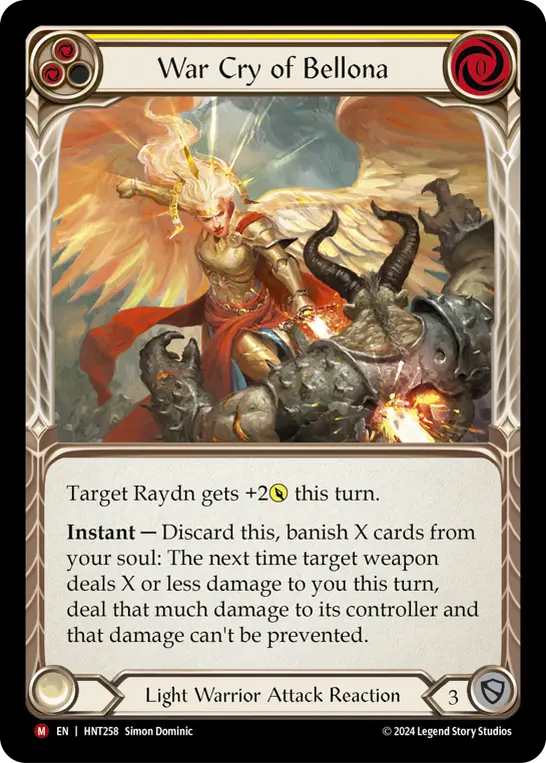 War Cry of Bellona card image, pitch 2