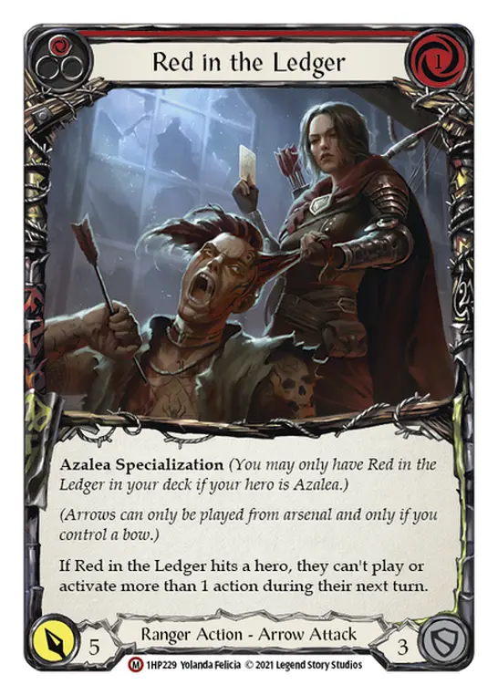 Red in the Ledger card image, pitch 1
