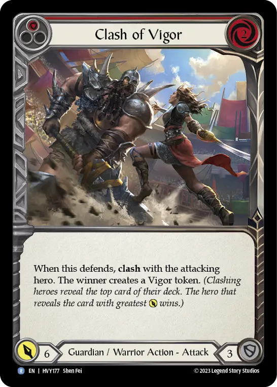 Clash of Vigor card image, pitch 1