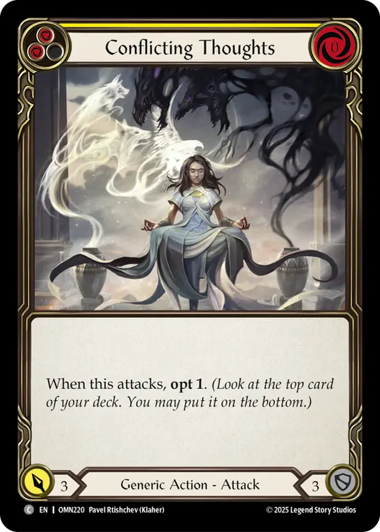 Conflicting Thoughts card image, pitch 2