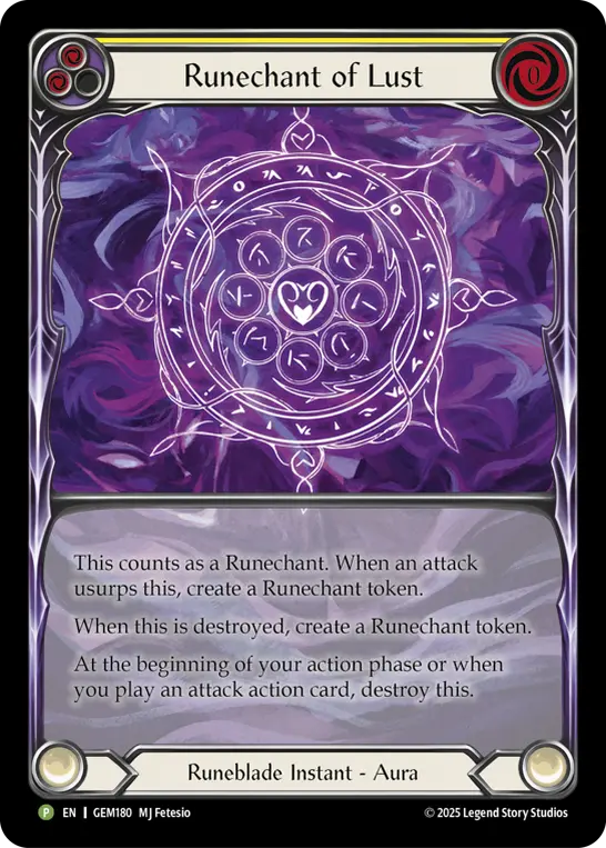 Runechant of Lust card image, pitch 2
