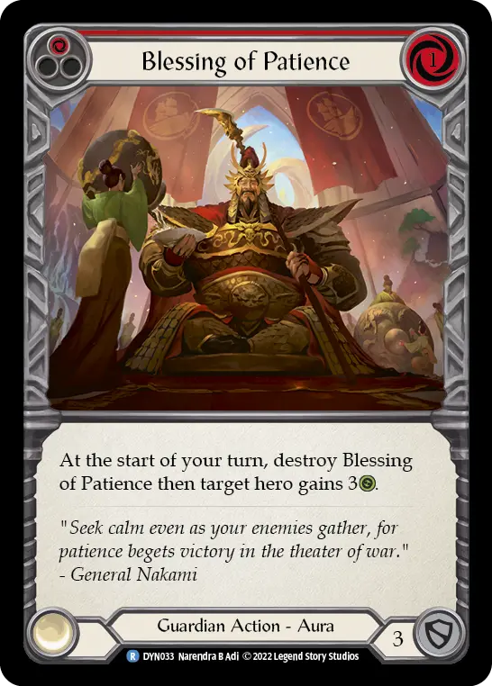 Blessing of Patience card image, pitch 1