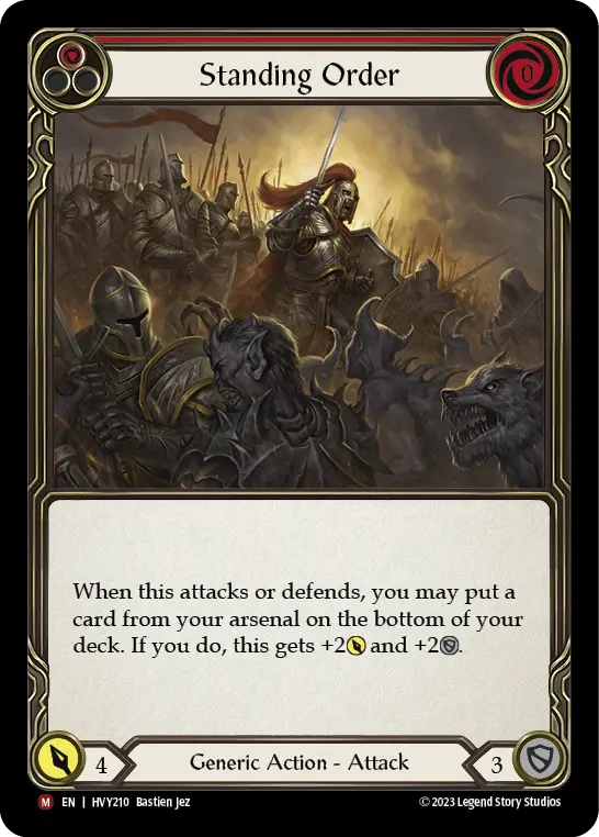 Standing Order card image, pitch 1