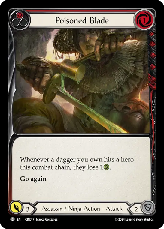 Poisoned Blade card image, pitch 1