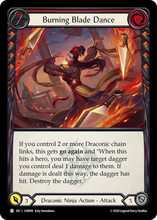 Burning Blade Dance card image, pitch 1