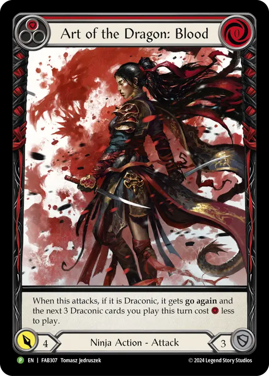 Art of the Dragon: Blood card image, pitch 1