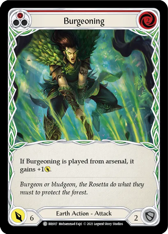 Burgeoning card image, pitch 1