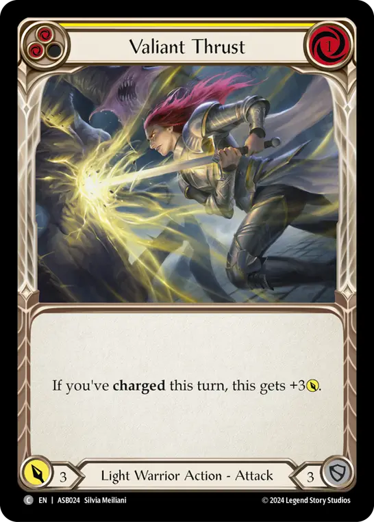 Valiant Thrust card image, pitch 2