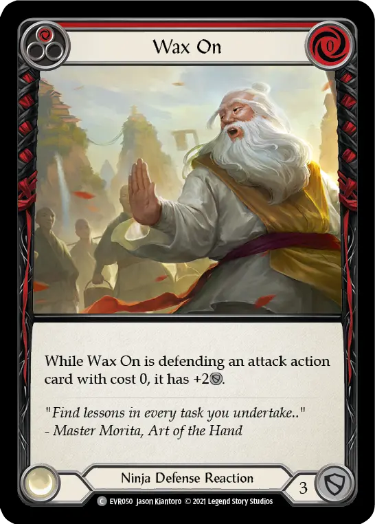 Wax On card image, pitch 1