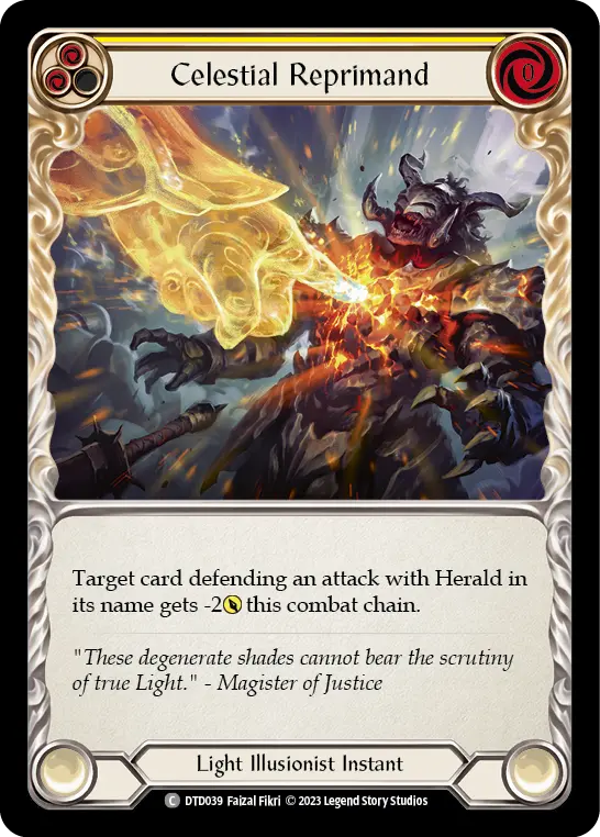 Celestial Reprimand card image, pitch 2