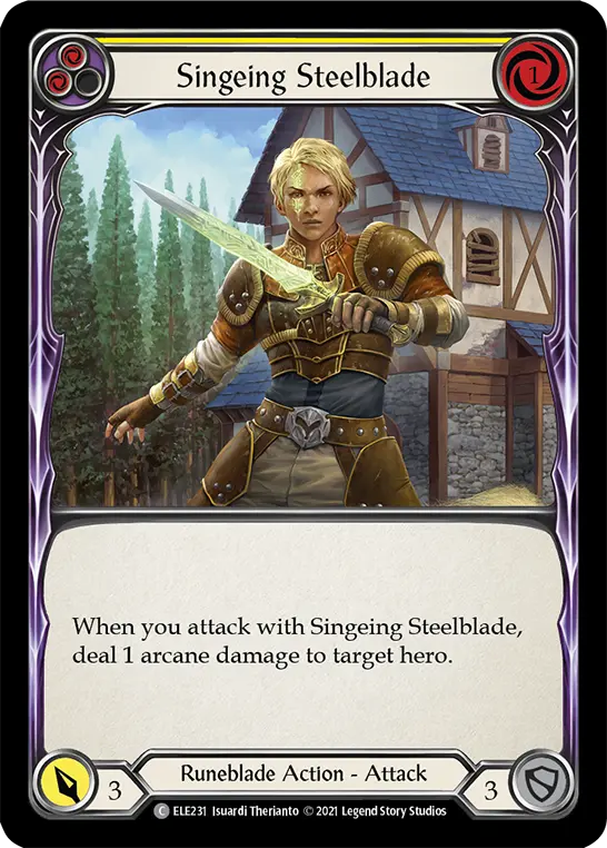 Singeing Steelblade card image, pitch 2