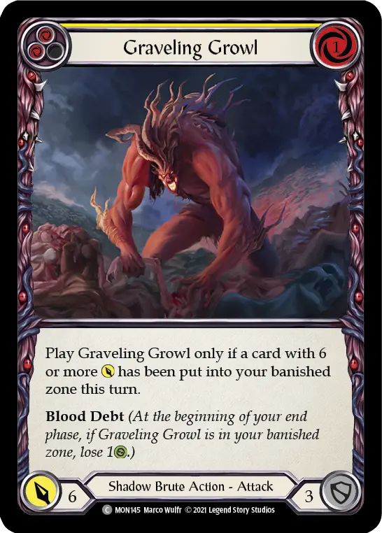 Graveling Growl card image, pitch 2