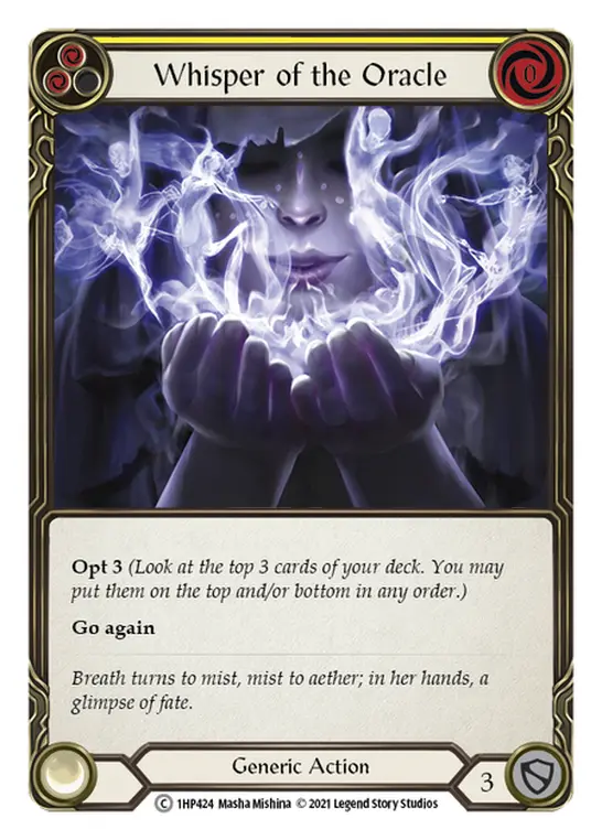 Whisper of the Oracle card image, pitch 2