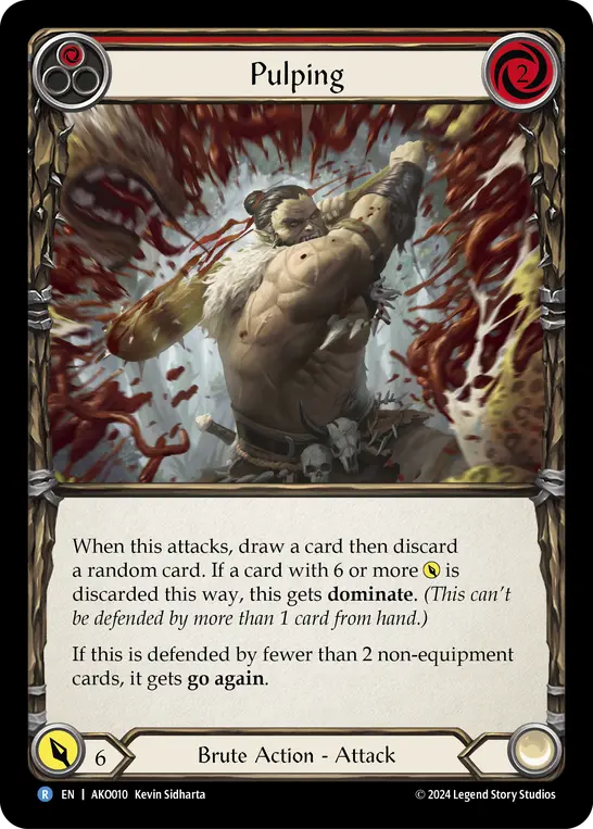 Pulping card image, pitch 1
