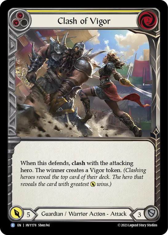 Clash of Vigor card image, pitch 2