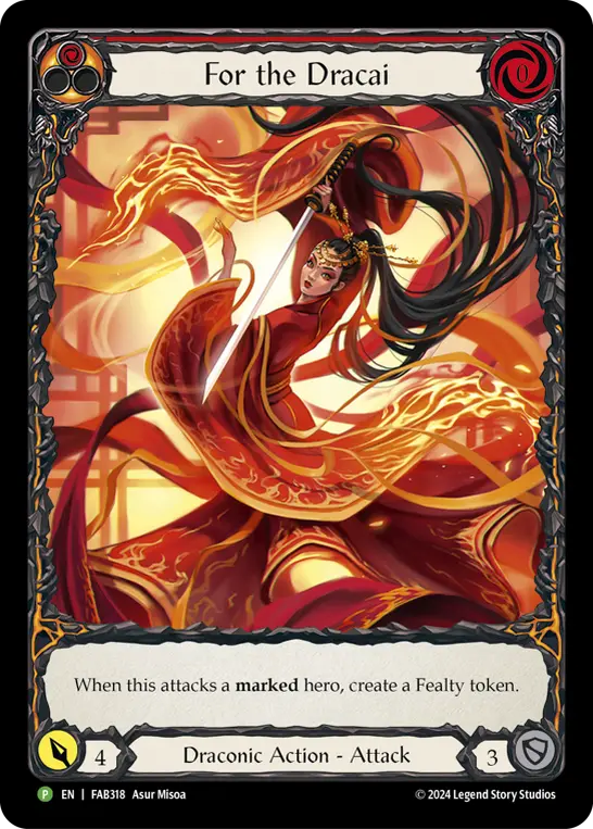 For the Dracai card image, pitch 1