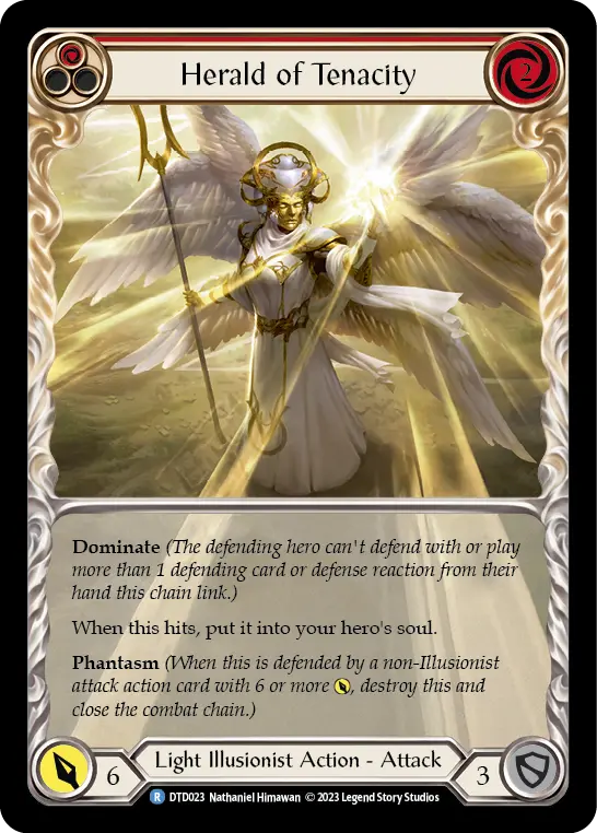 Herald of Tenacity card image, pitch 1