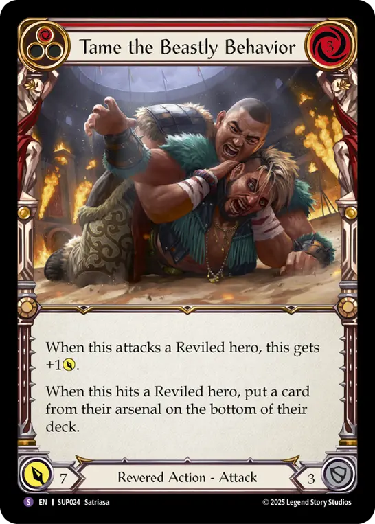 Tame the Beastly Behavior card image, pitch 1