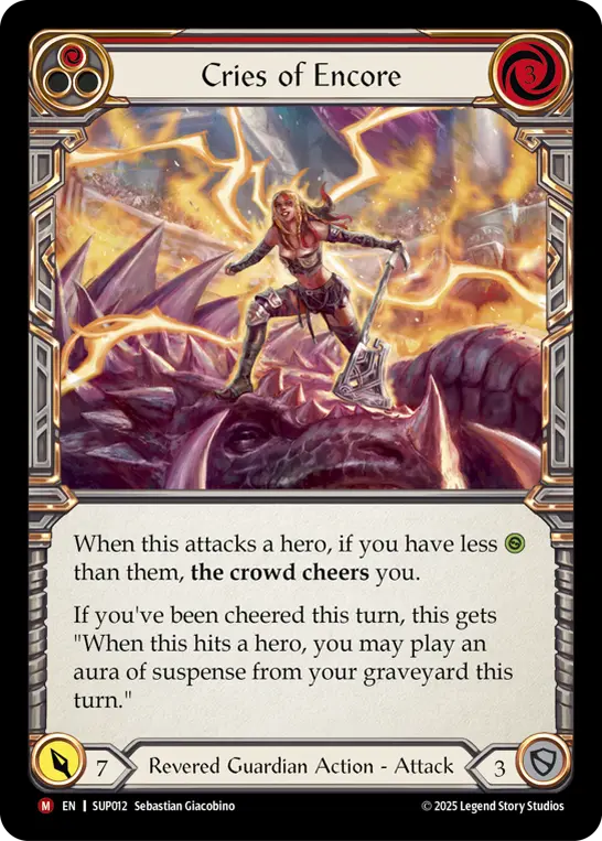 Cries of Encore card image, pitch 1