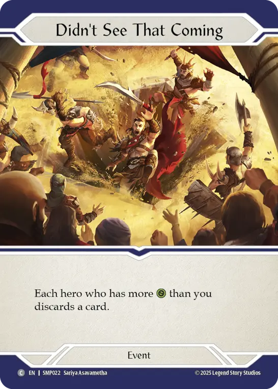 Didn't See That Coming card image