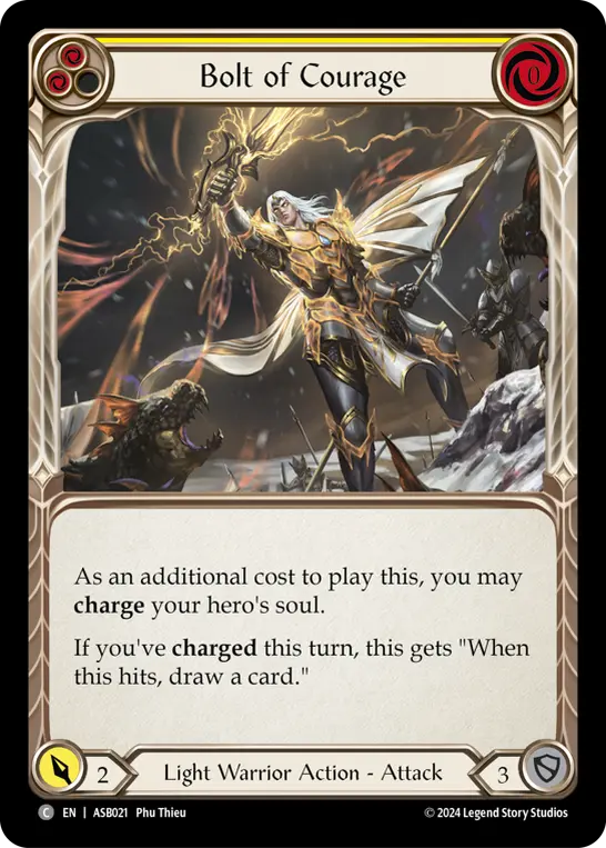Bolt of Courage card image, pitch 2