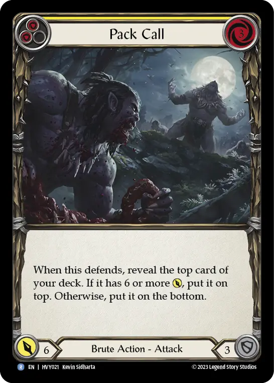 Pack Call card image, pitch 2