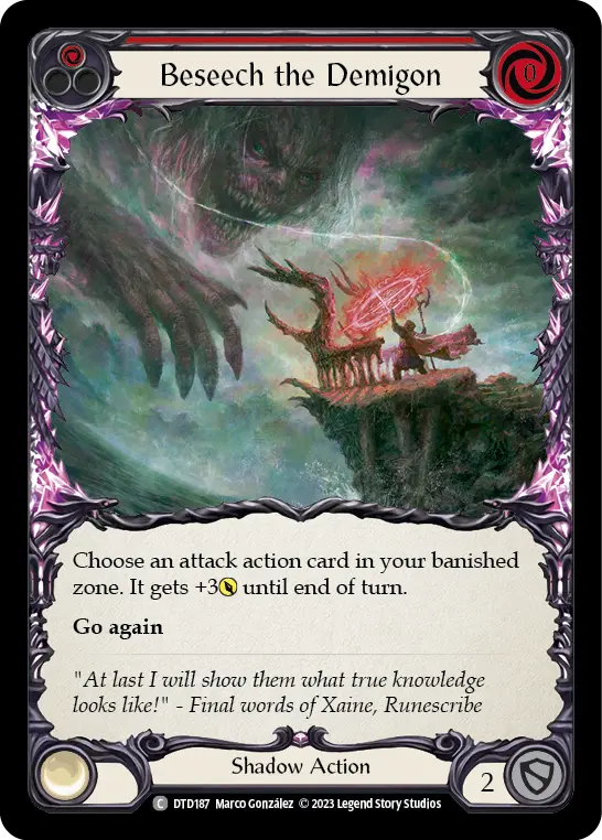 Beseech the Demigon card image, pitch 1