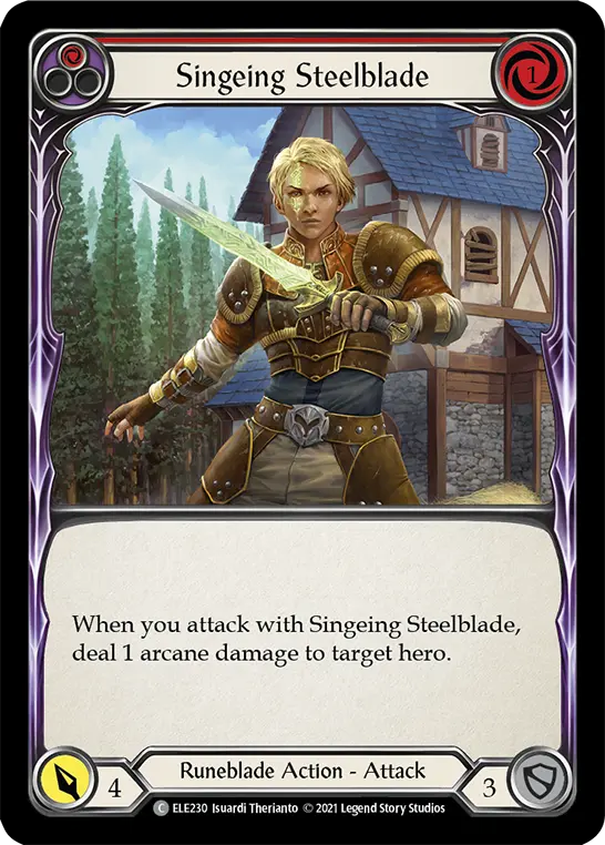 Singeing Steelblade card image, pitch 1