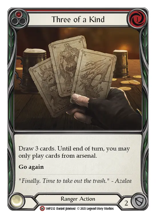 Three of a Kind card image, pitch 1