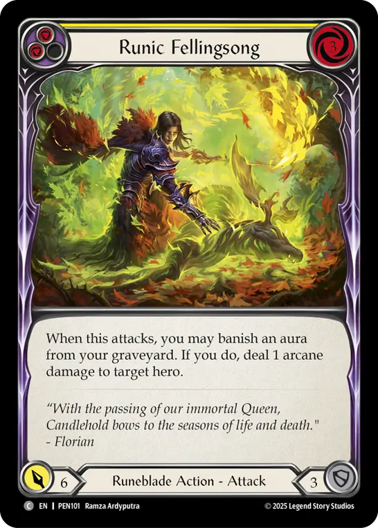 Runic Fellingsong card image, pitch 2