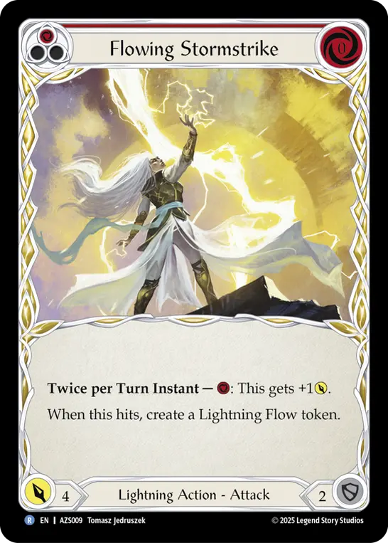 Flowing Stormstrike card image, pitch 1