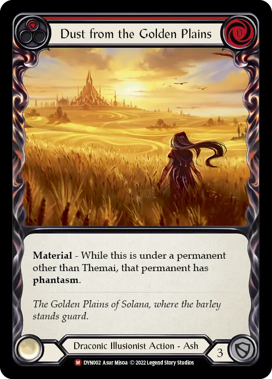 Dust from the Golden Plains card image, pitch 1