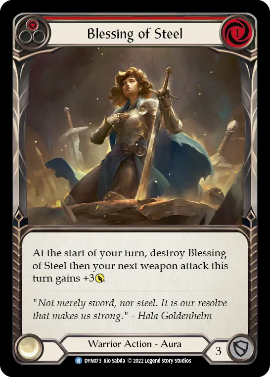 Blessing of Steel card image, pitch 1