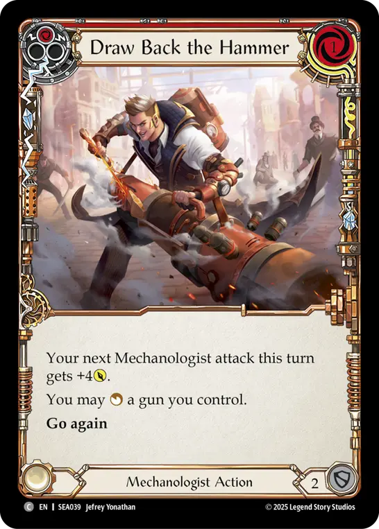 Draw Back the Hammer card image, pitch 1