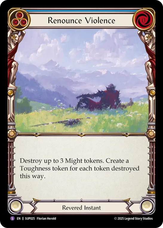 Renounce Violence card image, pitch 3