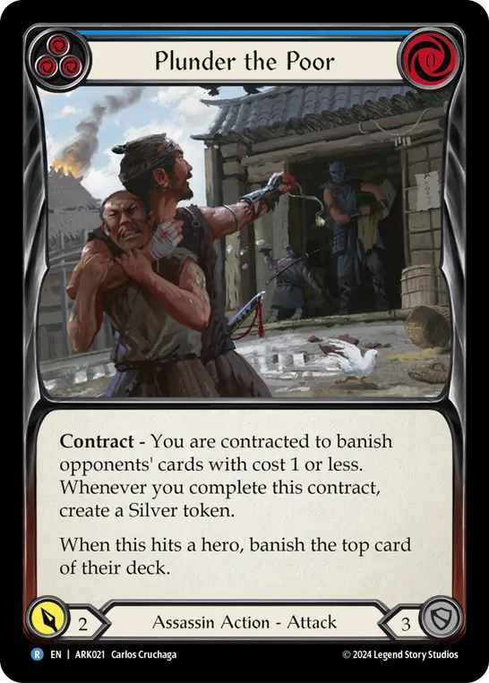 Plunder the Poor card image, pitch 3