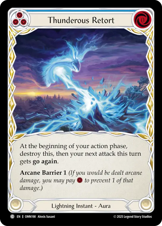 Thunderous Retort card image, pitch 3