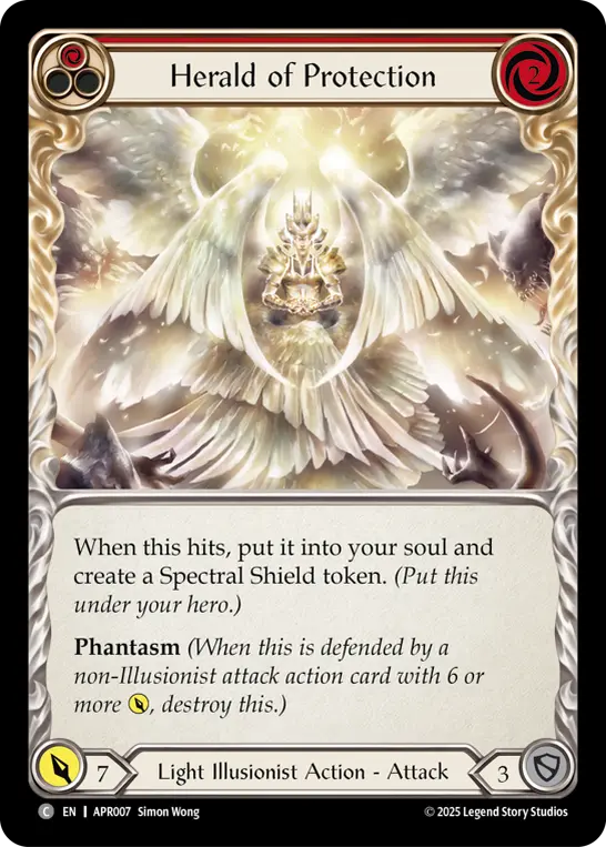 Herald of Protection card image, pitch 1