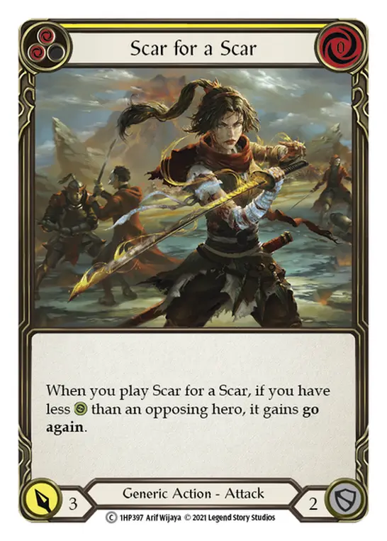 Scar for a Scar card image, pitch 2