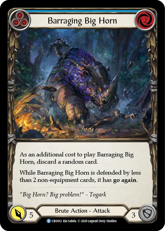 Barraging Big Horn card image, pitch 3