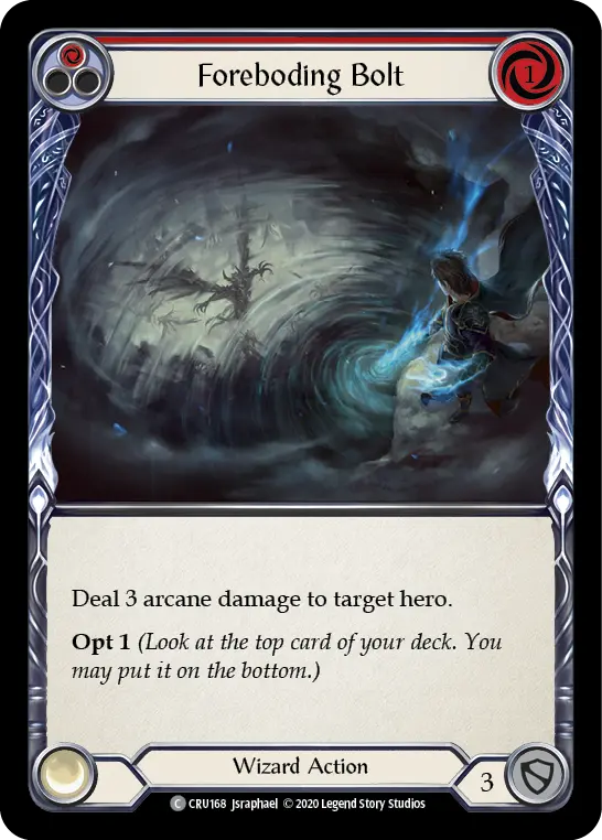 Foreboding Bolt card image, pitch 1