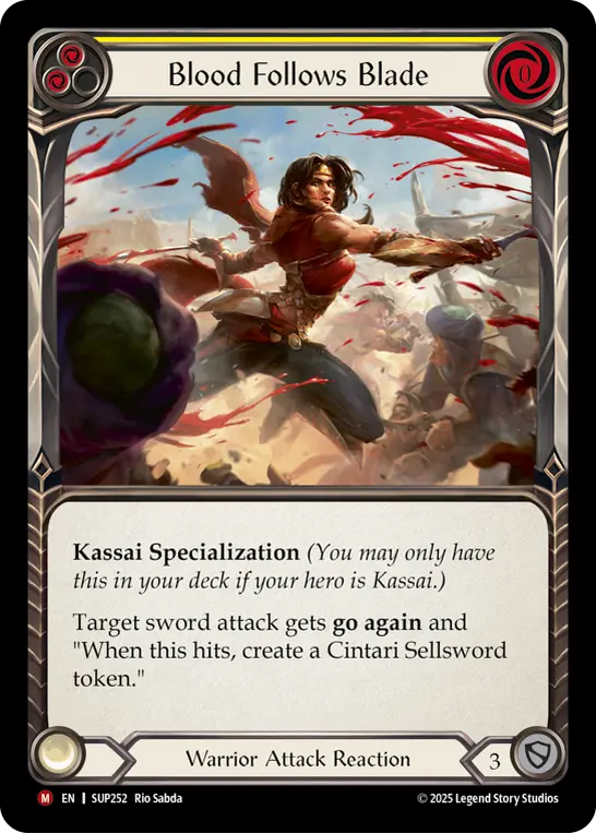 Blood Follows Blade card image, pitch 2