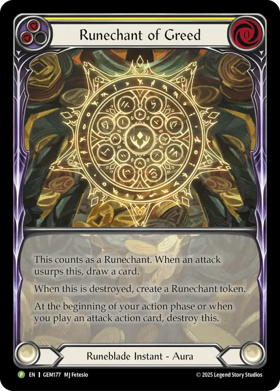 Runechant of Greed card image, pitch 2