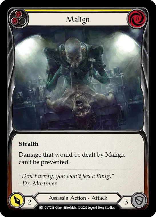 Malign card image, pitch 2