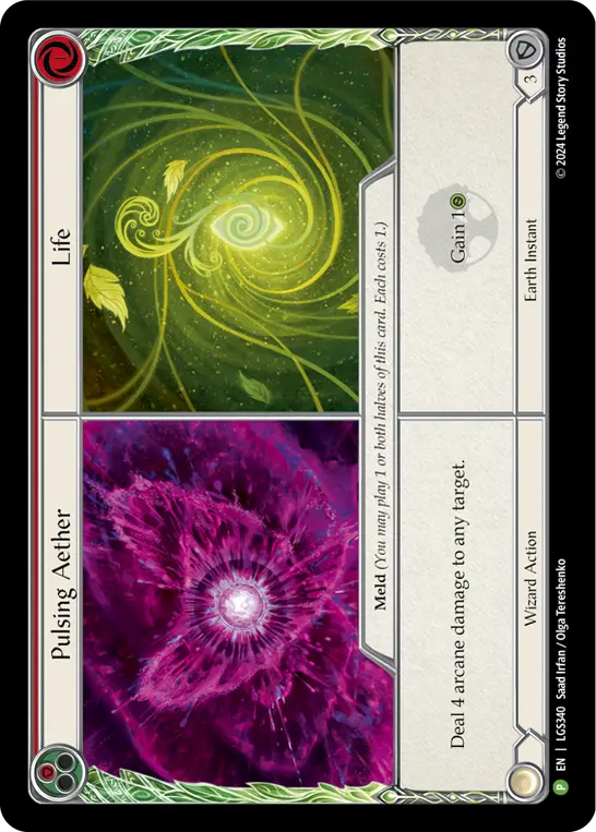 Pulsing Aether // Life card image, pitch 1