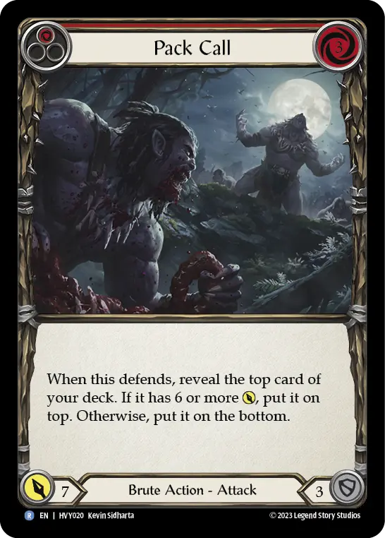 Pack Call card image, pitch 1