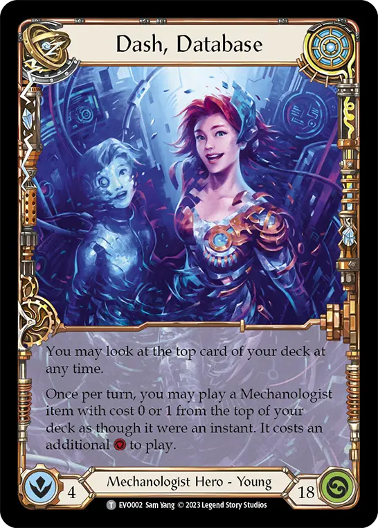 Dash, Database card image